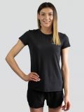 Czarna koszulka damska na fitness i do biegania