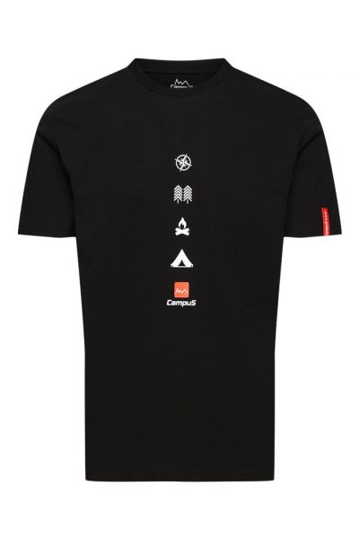 Czarna koszulka męska Campus Aerin