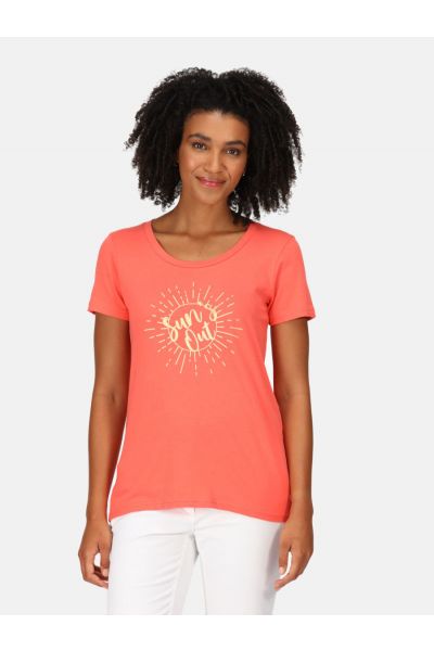 Damski t-shirt bawełniany Regatta Filandra Kolor brzoskwiniowy