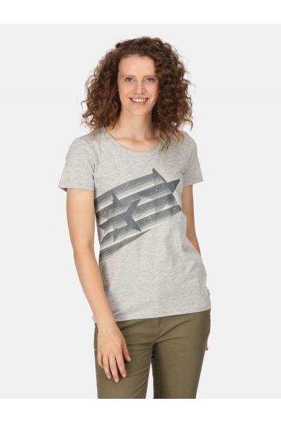 Szara koszulka damska z bawełny Regatta Filandra