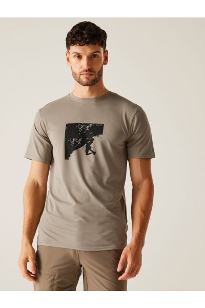 Szary t-shirt męski Regatta Fingal Szybkoschnący