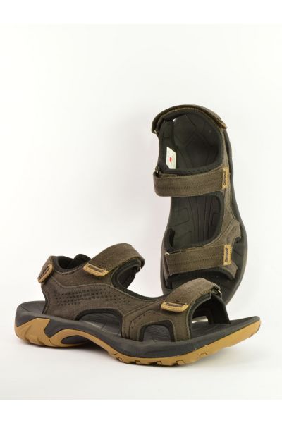 Skórzane sandały męskie Campus Monte Brown